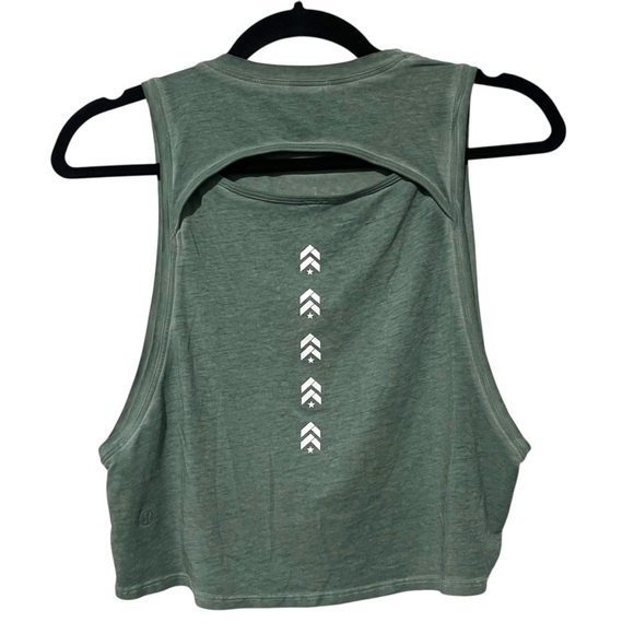 Lululemon Green Barry’s Collab Cut Back Tank Top Size 4 - Picture 4 of 8